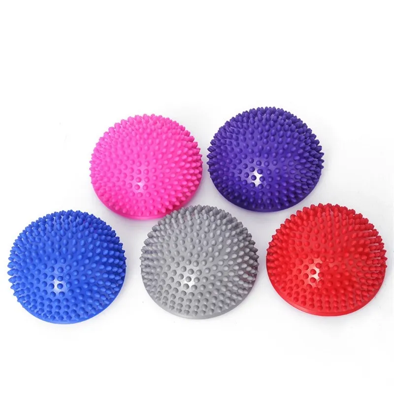 Yoga Half Ball Trainer Balancing Ball Aufblasbare Halbkugel Yoga Bälle Massage Übungen Gym Pilates Fitness Fitball Gummi 685 Z2