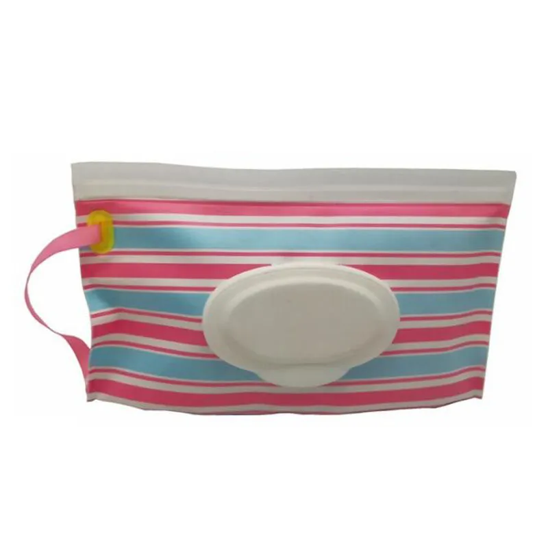 Wet Wipes Bag Cosmetic Pouch Clutch and Clean Easy-carry Snap-strap Wipes Container Wipes Tissue Boxes ZC0513