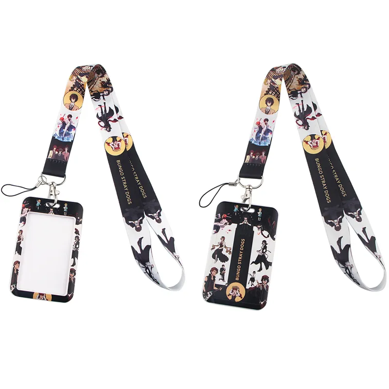 20pcs / lot J2206 Anime Necklack Lanyard Key Gym Strap Multifonction Téléphone Décoration Avec Porte-Cartes Couverture