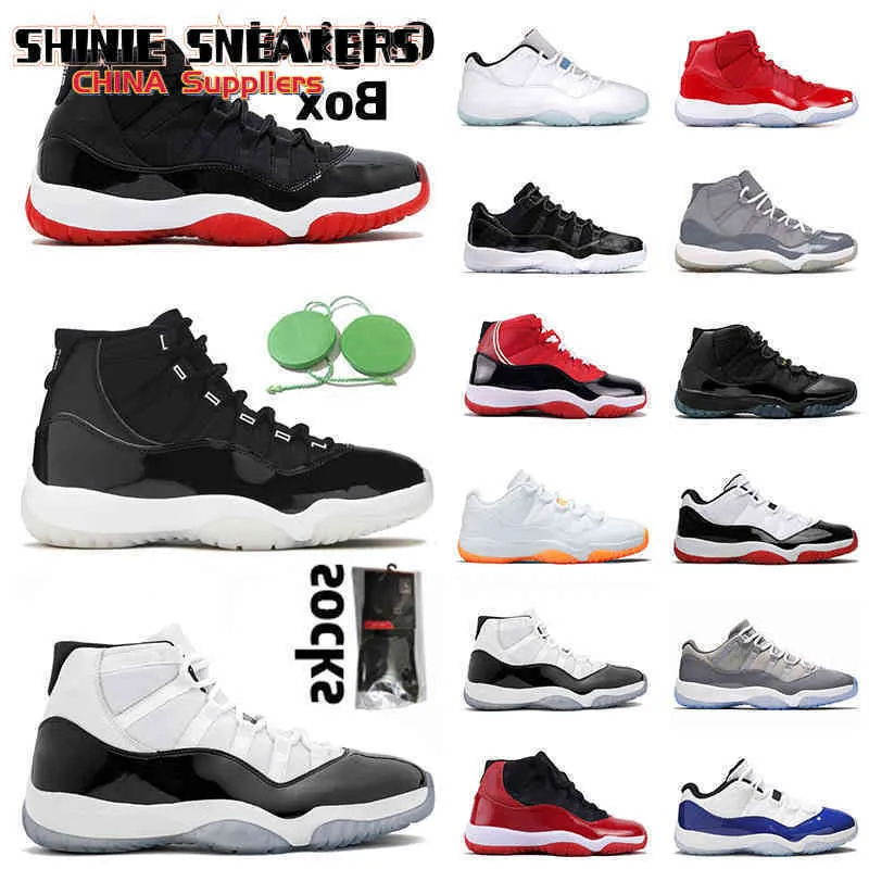 Sapatos com jumpman 11 11s Basquetebol homens mulheres Concord 45 23 25 High Bred Citrus Low Legend Blue Xi Space Jam Cap Vestido