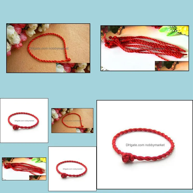 004 Hand-woven rope natal bright red string for security and peace 2 yuan shop stall supply wholesale