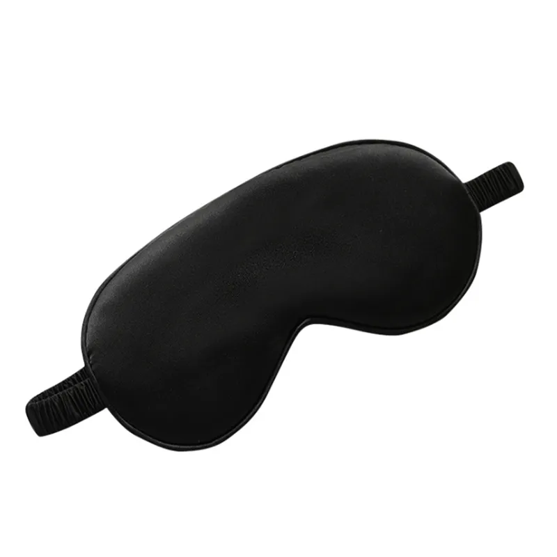 Imitated Silk Black Eye Mask Sleep For Women Portable Travel Eyepatch