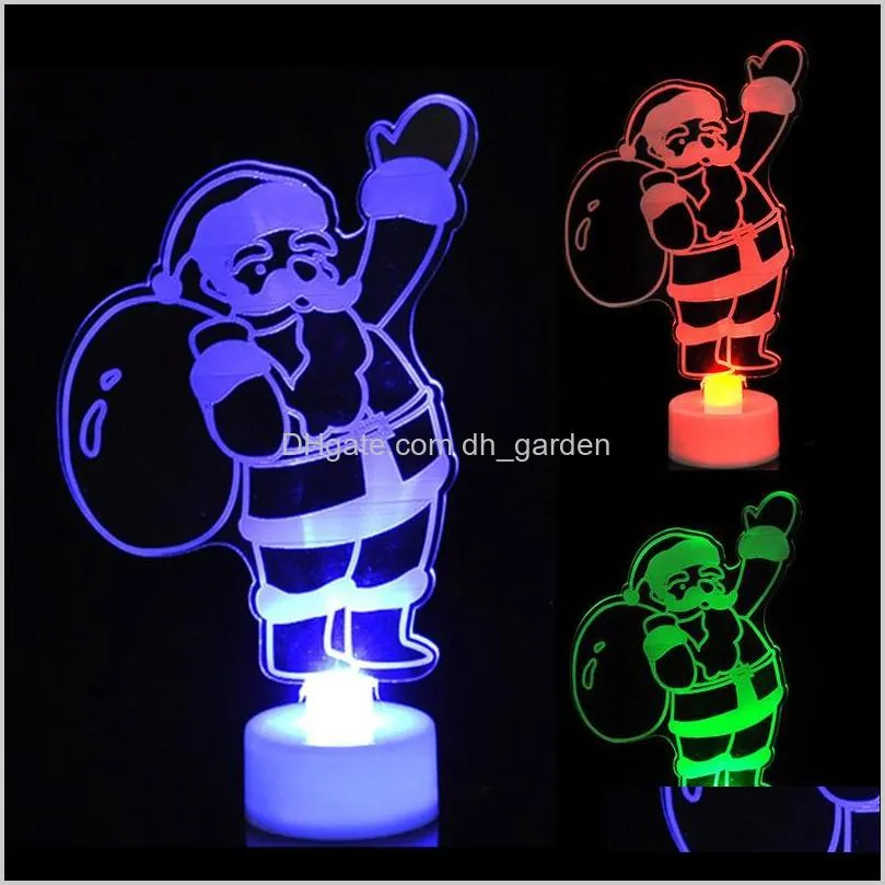 christmas led night light christmas gift creative colorful christmas tree snowman santa claus night lamp xmas home decoration cfvt1066