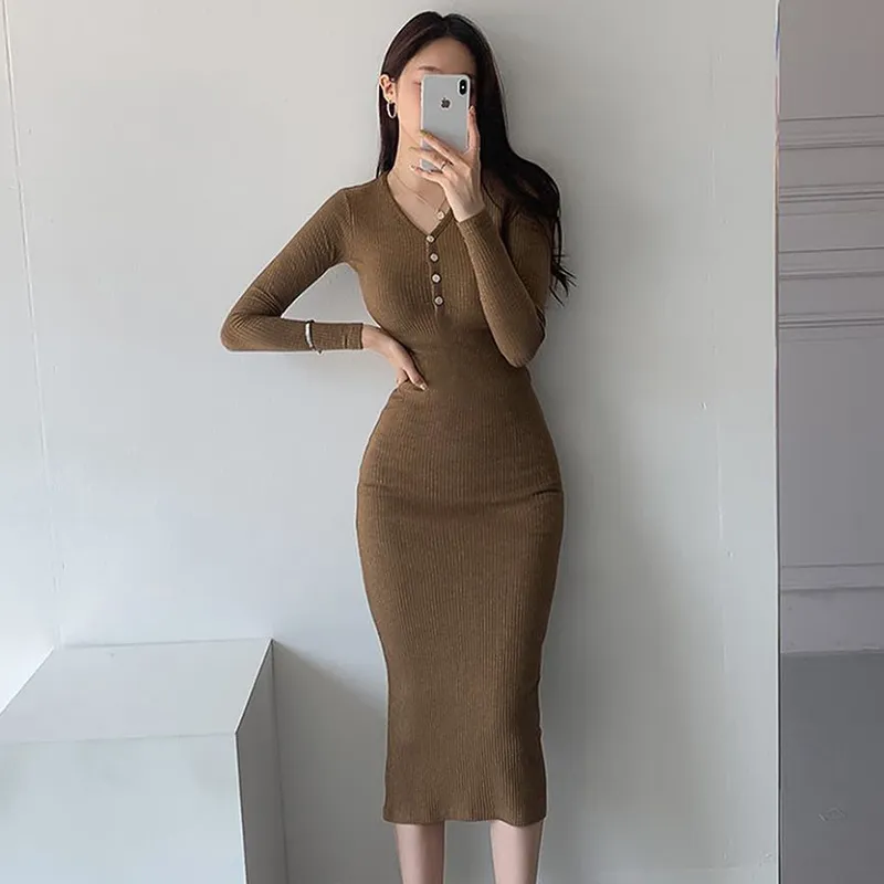 Brown Knitted Dress (4)