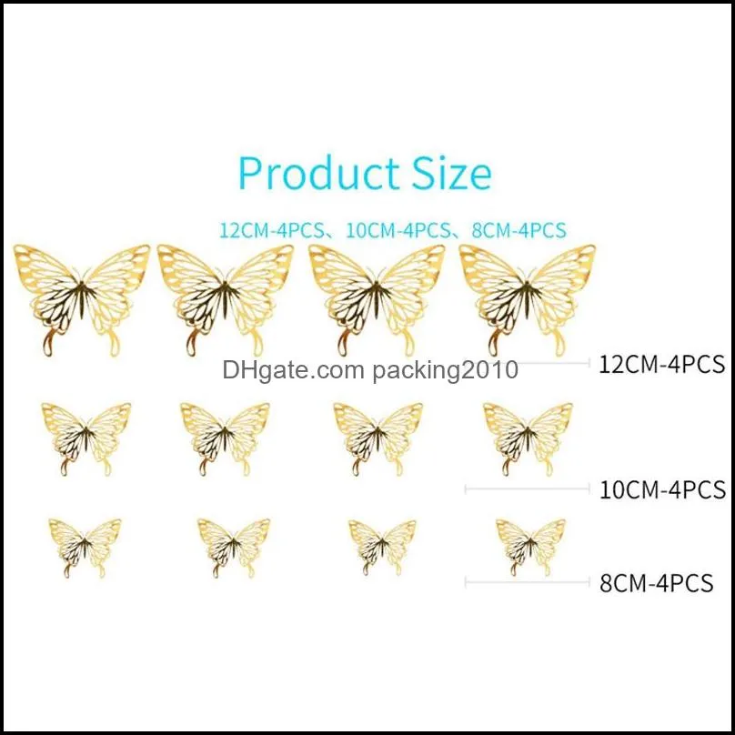 装飾ホームガーデン3dステッカーテクスチャホロウリビングルームベッドルーム装飾シミュレーションバタフライビューティーウォールステッカーDDD4495ドロップ配信