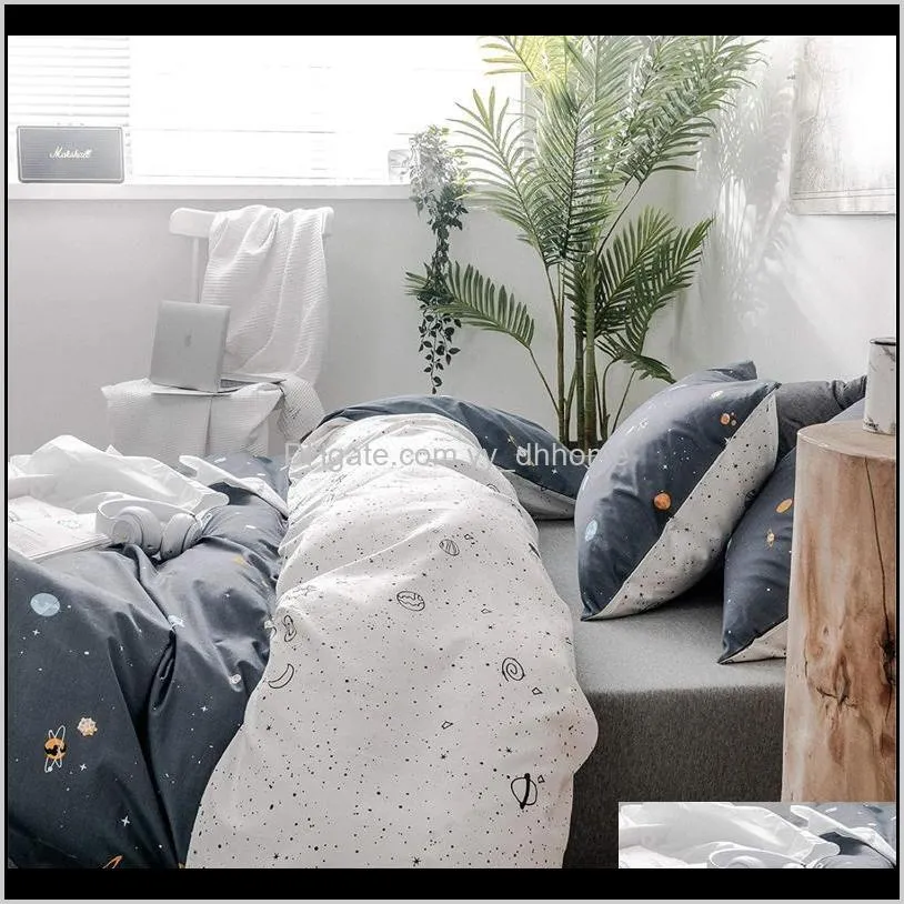 100% cotton modern bedding sets duvet cover bed sheet pillowcase bedspread comforter cover bedding set geometric patterns