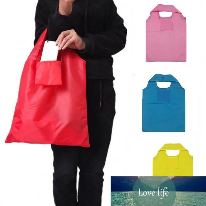 Portable Shopping Bag Large-capacity Eco-friendly Convenient Handbags Terylene Reusable Folding Storage Bags Factory price expert design Quality Latest Style