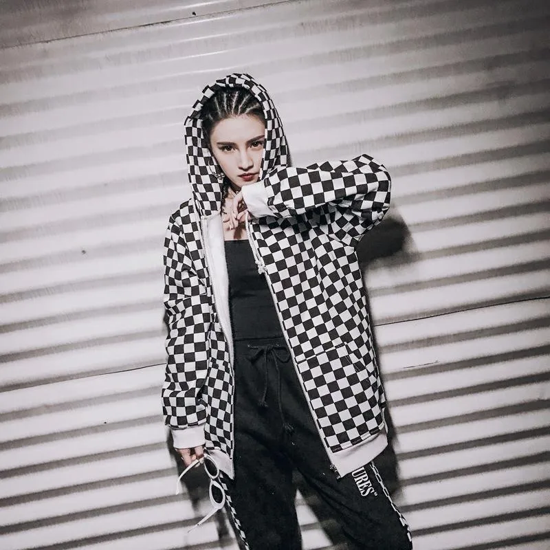 2021 Kpop Checkerboard Plaid Trending Hoodies For Men 2021 Kpop Checkerboard Plaid Trending Hoodies For Men