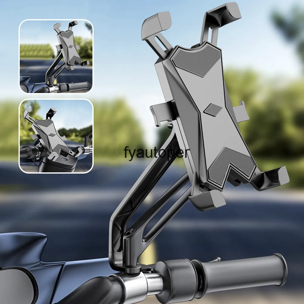 Cykeltelefonhållare för iPhone Samsung Motorcykel Mobil Mobiltelefon Bike Handlebar Clip Stand GPS Mount Bracket