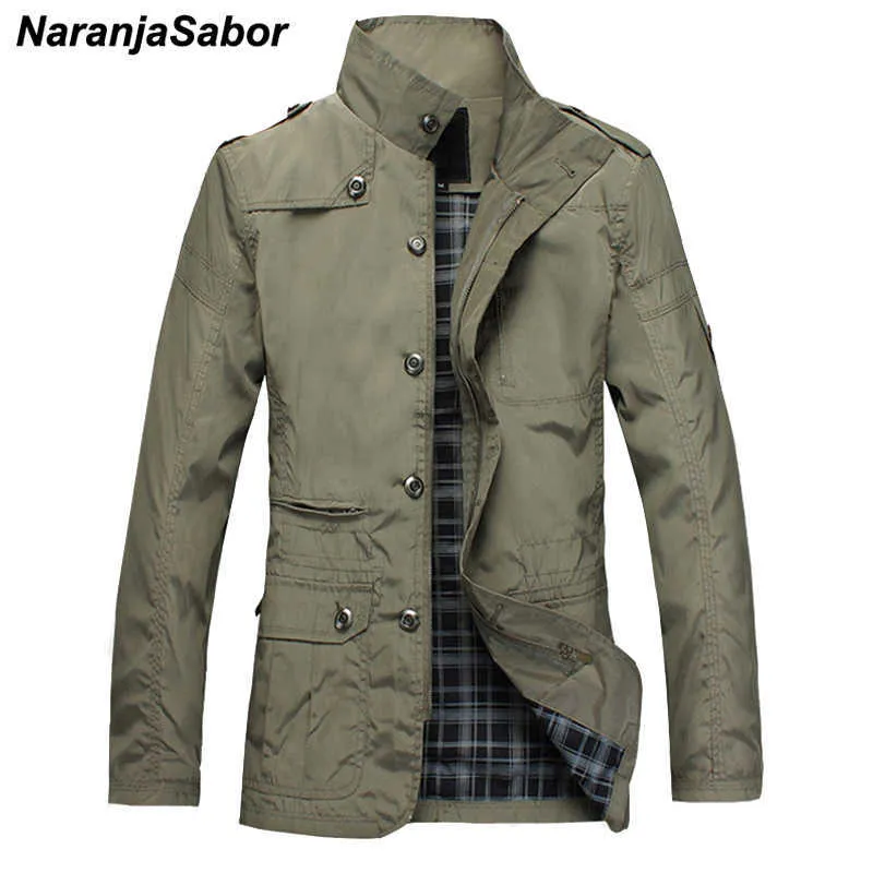 NaranjaSabor Fashion Thin Men's Jackets Hot Sell Casual Wear Comfort Windbreaker Autumn Overcoat Necessary Spring Men Coat N483 p0804
