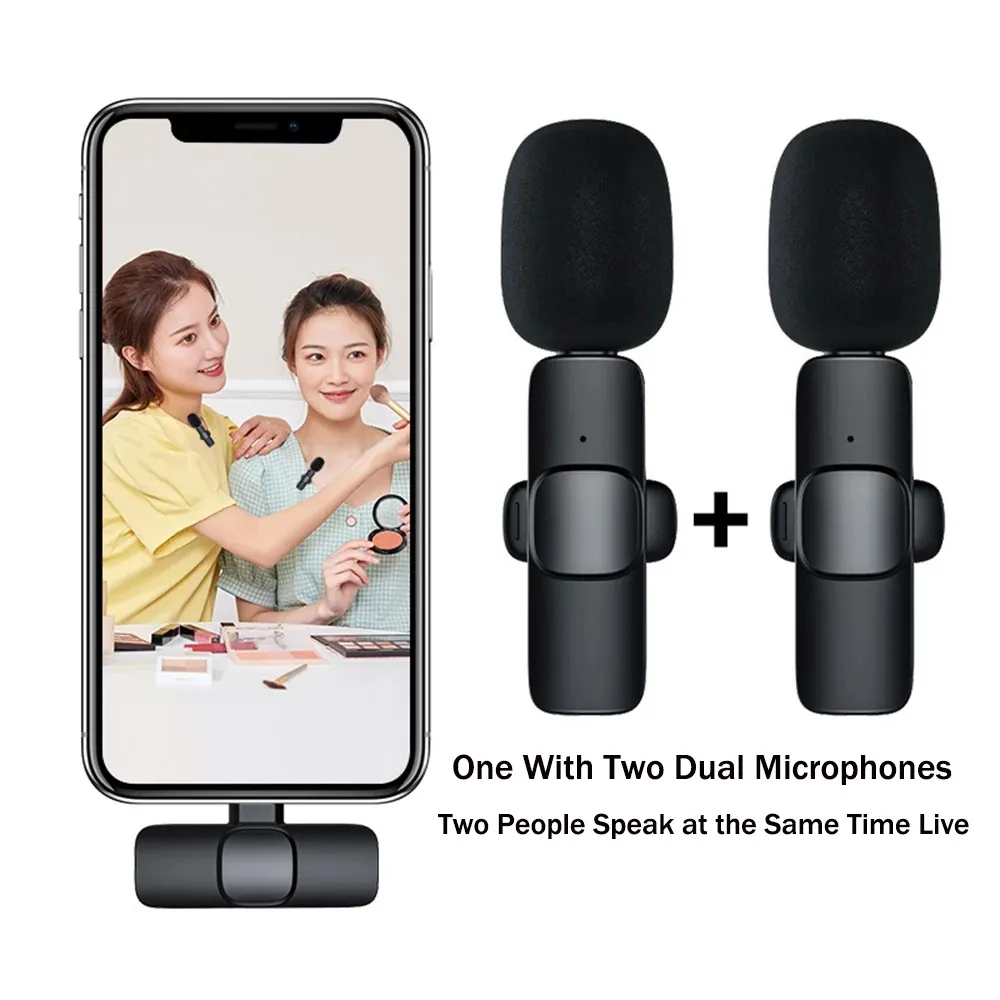 K1 K2 K3 One Для Двух Беспроводных Lavalier Microphone Портативный Аудио  Видеозапись MIC Для IPhone Android Live Game Мобильный Телефон От 1 408  руб. | DHgate