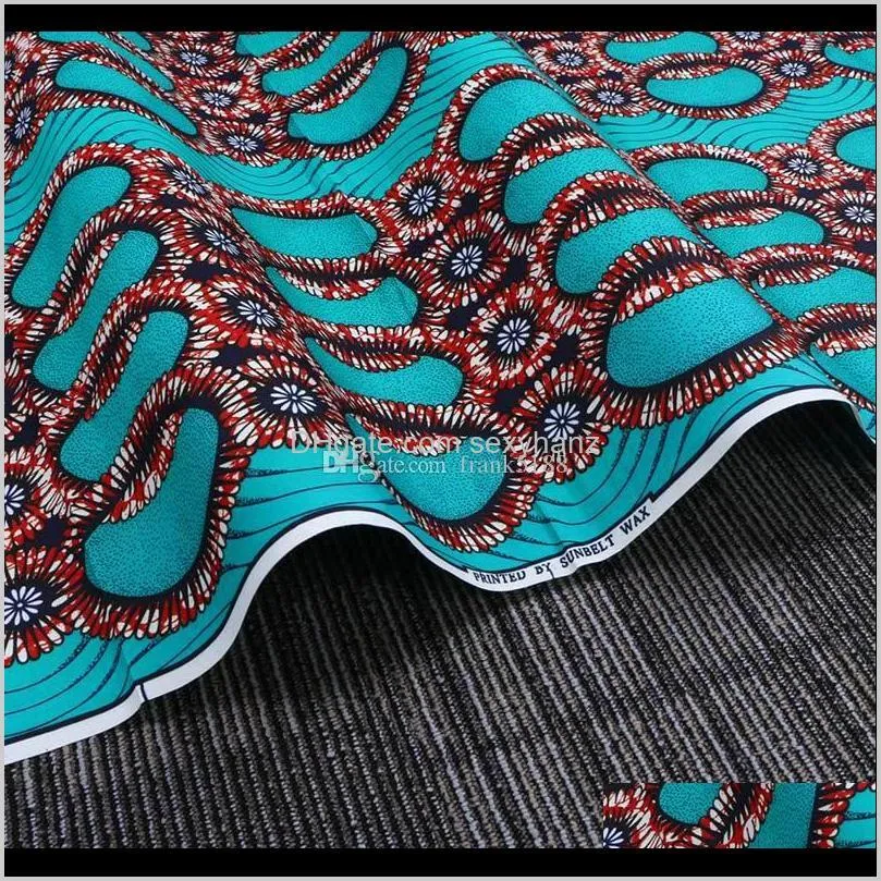 hot sale 100% polyester wax prints fabric ankara binta real wax high quality 6 yards african fabric for party dress