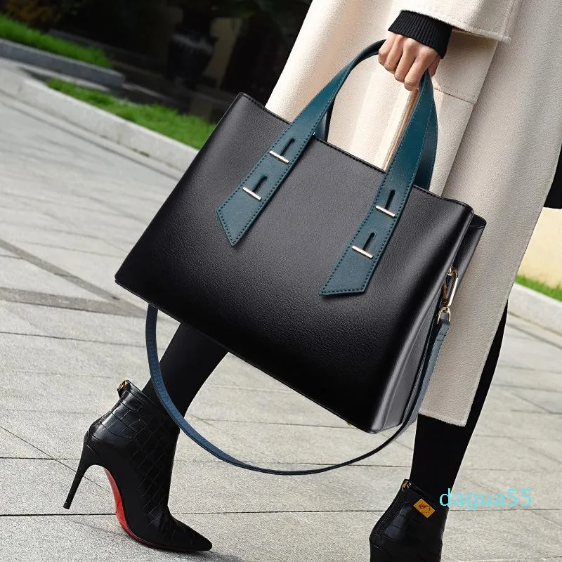 Shoulder Bags High Quality 100% Genuine Leather Designer Women Bag Handbags Business Commuter Messenger