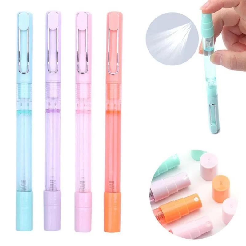 Gel Pens 1Pcs Portable Spray Pen Refillable Pump Sprayer Creative Student Stationery School Office Writing Supplies 2021