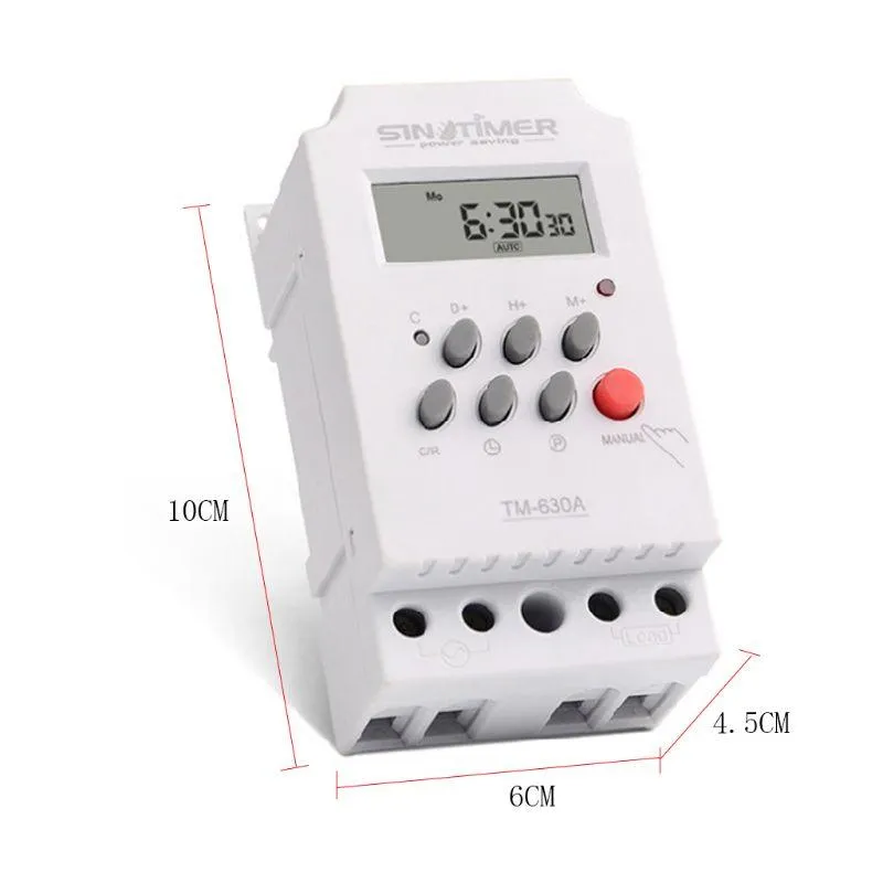 Programmable Mini Timer Switch With 7 Days DC Input For 12/24/220V Time