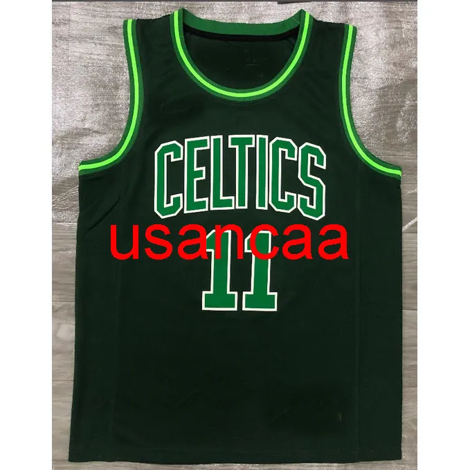 Tutti i ricami 5 stili 11 # IRVING 2021 edizione bonus maglia da basket verde scuro Personalizza maglia da uomo donna giovanile aggiungi qualsiasi nome numerico XS-5XL 6XL Vest