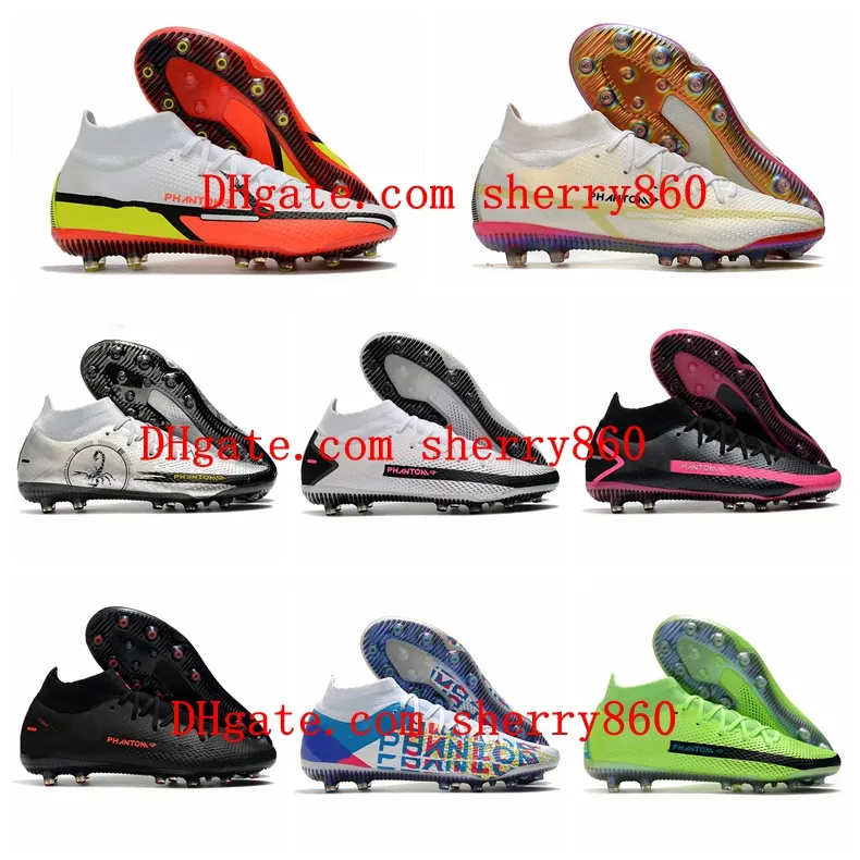 Erkek Yüksek Tops Futbol Çizmeler Futbol Ayakkabı Phantom GT Elite Dinamik Fit AG-Pro Cleats Açık Sneakers Scarpe da Calcio 03