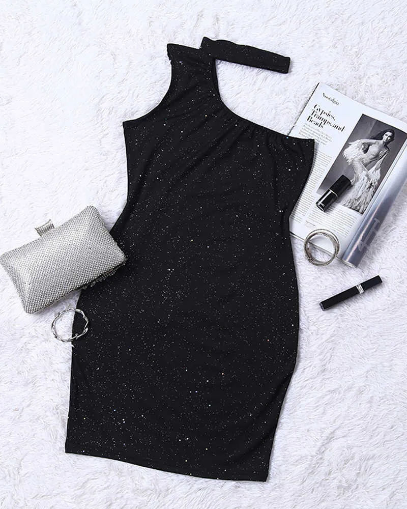 slim fit dress slacks Bronze glitter waterfall dress