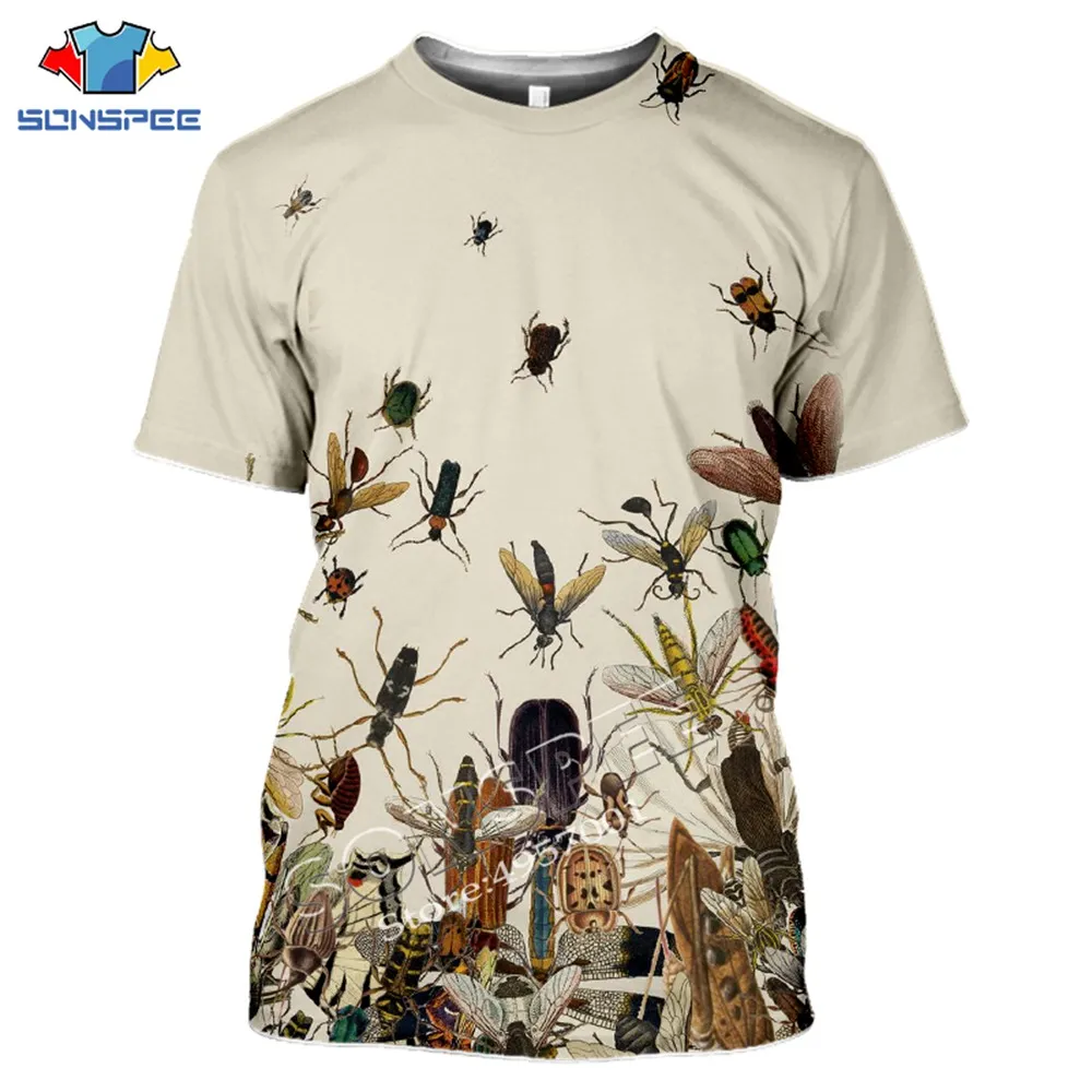 SONSPEE Summer Casual Men T-Shirt Insects Birds 3d Printing t shirts Unisex Pullover Tops Novelty Streetwear Funny Short Sleeve (10)