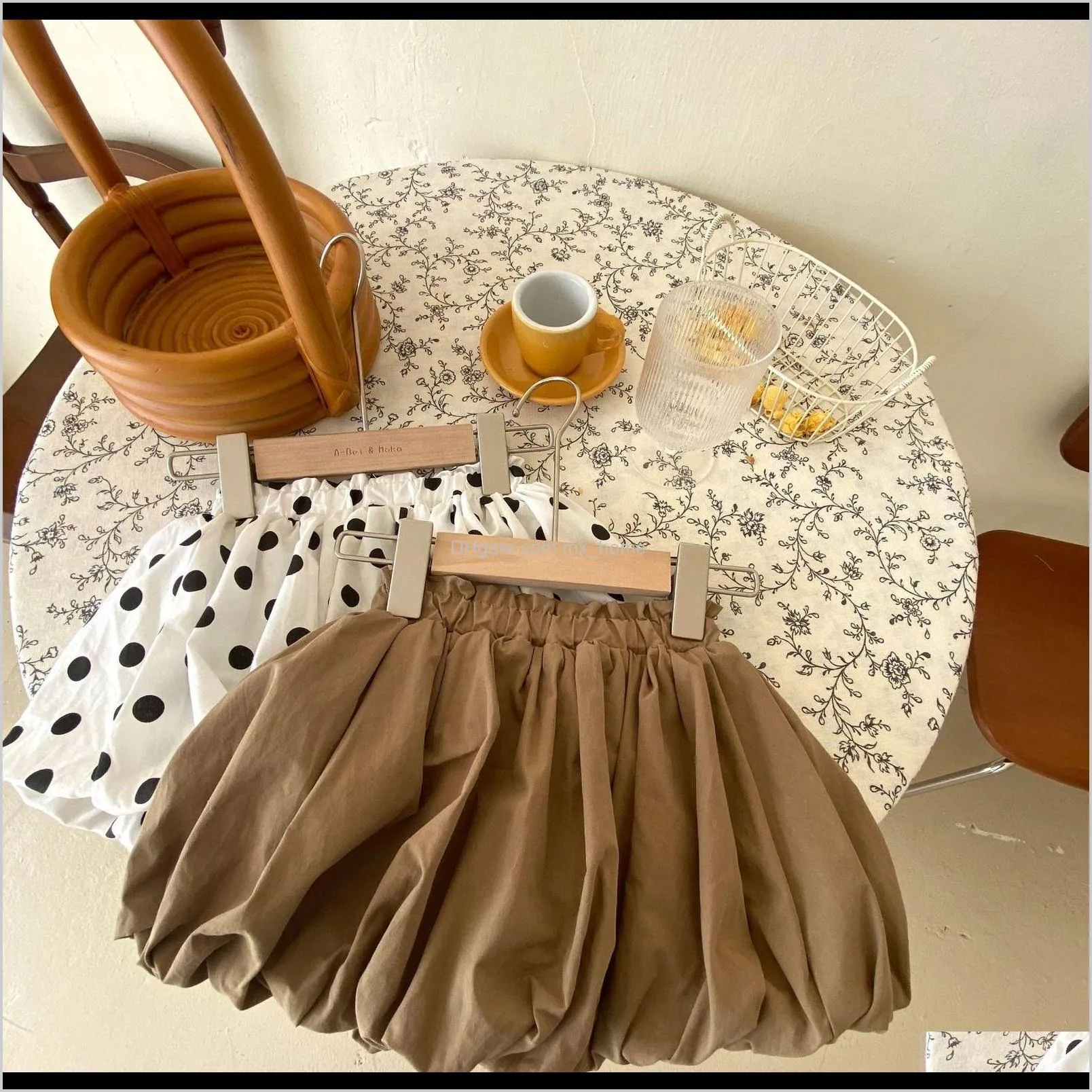 2021 new spring summer elastic band tutu ball skirt for child girl clothes baby birthday flower buds skirts kxoq