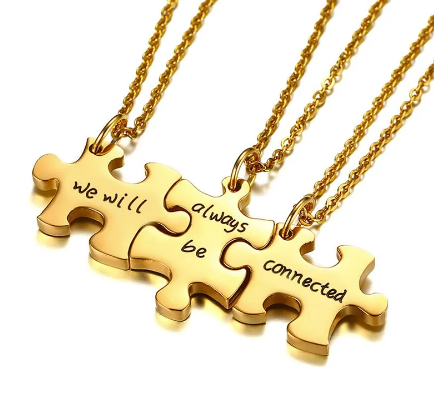 Save Big on Bulk Friends Forever Necklaces 3PCS Friends Pendant Necklaces  We Will Always Be Connected By Side Or Miles Apart BFF Friendship  Matching