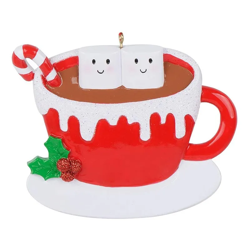 Merry Christmas Tree Decorations Indoor Decor Resin Coffee Cup Ornaments In 5 Editions CO005