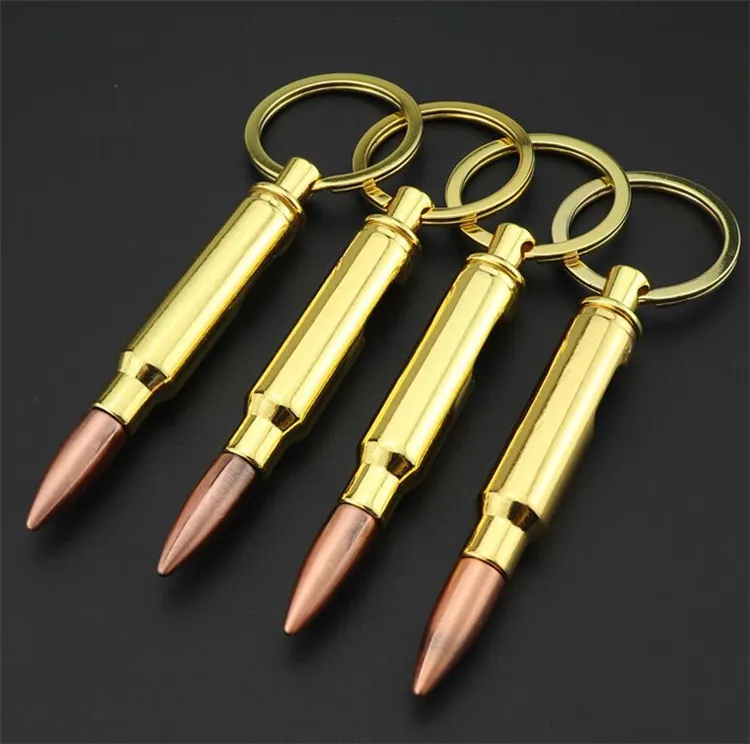 Köksverktyg Metal Bullet Bottle Opener Key Chain Red Wine Retro Bullet Key Chain Bar Openers Small Gift ZC451