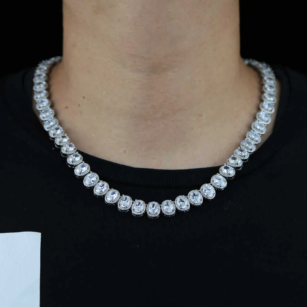 Eis aus Männer Rock Halskette Gold Silber Farbe Tennis Kette Choker Halskette Weibliche Mode-Statement Schmuck Für partei schmuck X0509