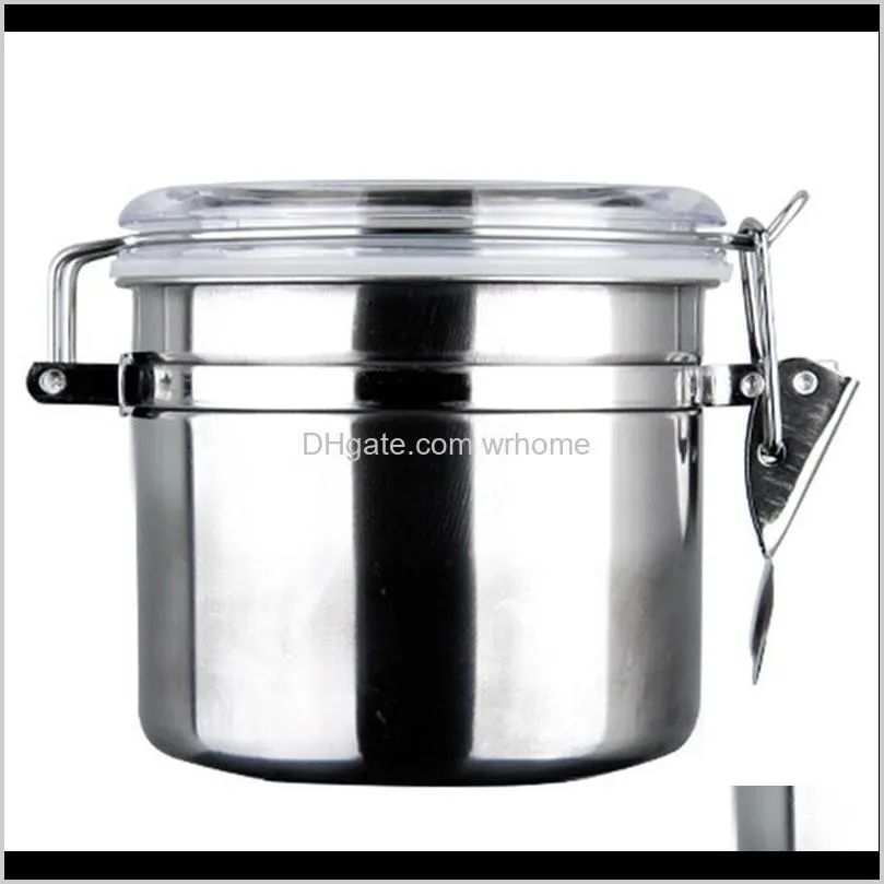 Stainless Steel Kitchen Storage Sealed Jar Leak-proof Rice Beans Nuts Seasoning Spices Bottle -keeping Bottles & Jars