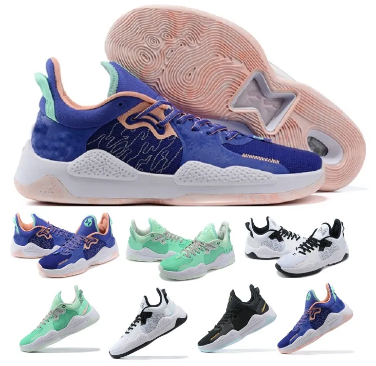 PG5 EP V Paul George Scarpe da pallacanestro Uomo Sneakers Pepe sottaceto Scarpe da corsa verdi resistenti all'usura Scarpe da ginnastica da esterno con taglia 40-46