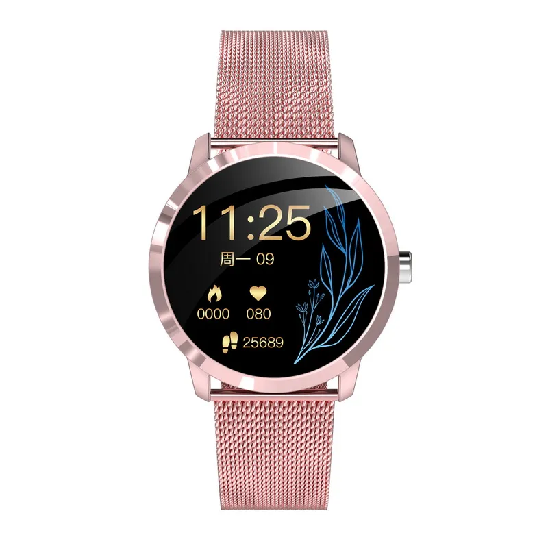 Q8L OLED Bluetooth Smart Watch Acciaio inossidabile Acciaio inox Impermeabile Dispositivo indossabile Smartwatch Orologio da polso Uomo Donna Beach Tracker