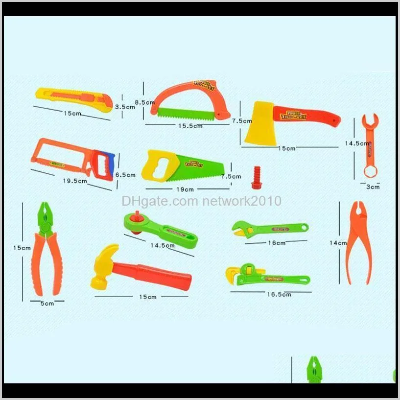 34pcs deluxe repair tools set children`s role playing toy diy disassembly toy portable tool table simulation repair kit educational