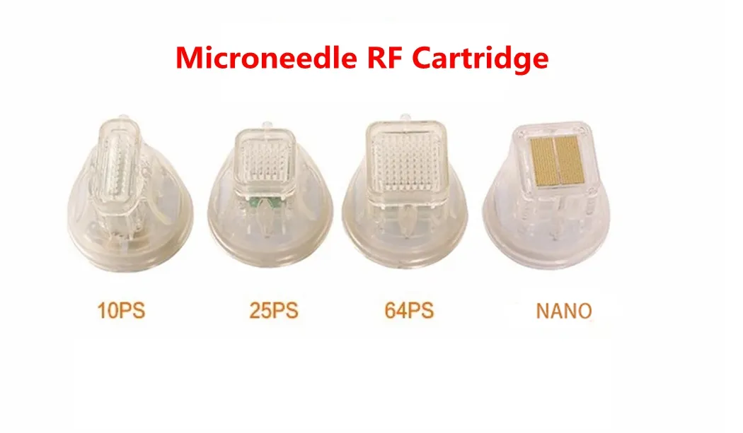 일회용 금지 된 카트리지 분수 RF MicroNeedle 10 / 25 / 64 / 나노 핀 헤드 마이크로 바늘 기계 카트리지 팁 피부 리프팅 안티 스트레치 마크