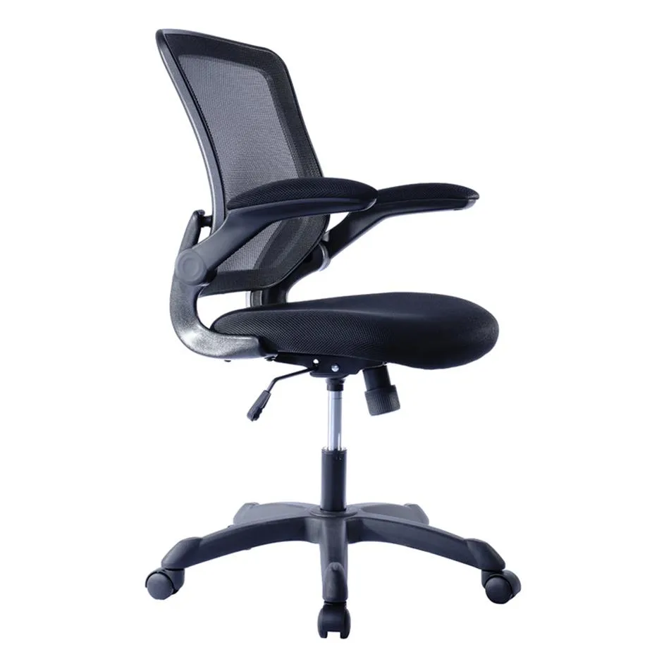 Amerikaanse voorraad Commerciële meubels Techni Mobili Mesh Task Office Chair met Flip-Up Arms, Black A35