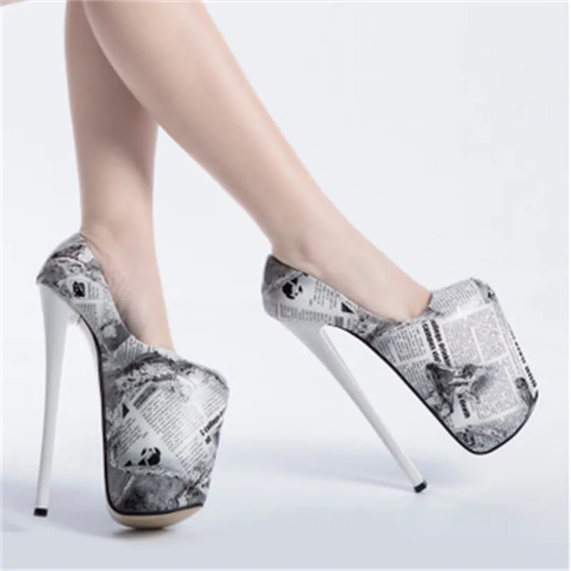 D collet da donna Drag Queen CD Tacco super alto 22CM Tacchi a spillo Piattaforma impermeabile Modello T Stage Show Scarpe da sposa femminili 210415