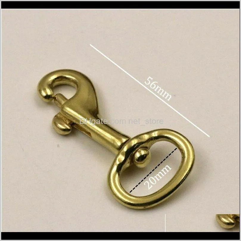 5pcs solid brass trigger swivel eye bolt snap hook webbing leather craft buckle for making bags