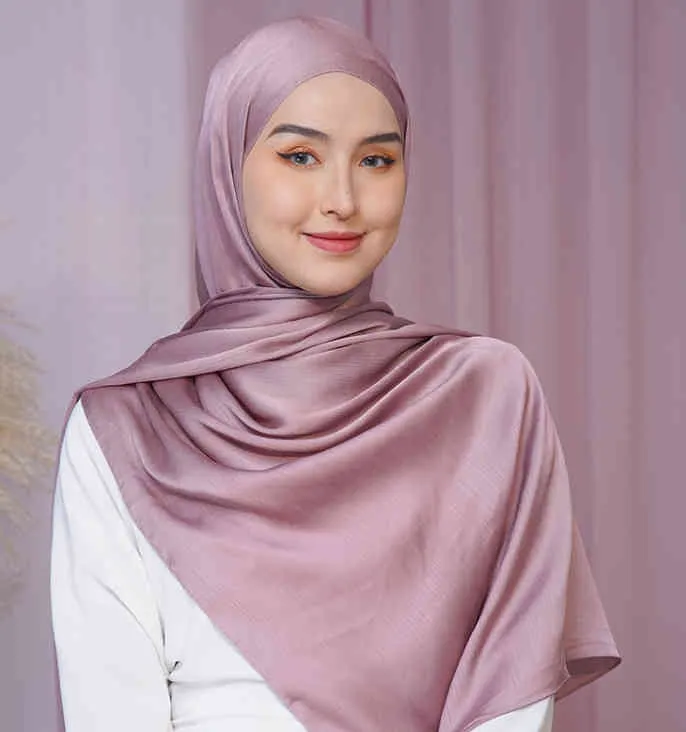 Sciarpa in chiffon tinta unita elegante da donna Hijab Wrap Scialli in tinta unita Hijab musulmano Accsori Sciarpa Hijab