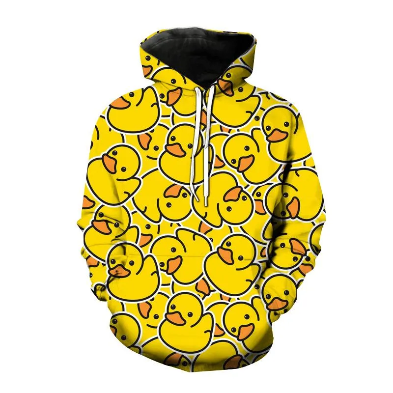 Sweats à capuche pour hommes Sweats à capuche impression 3D canard Streetwear sweat mode femme Harajuku vêtements