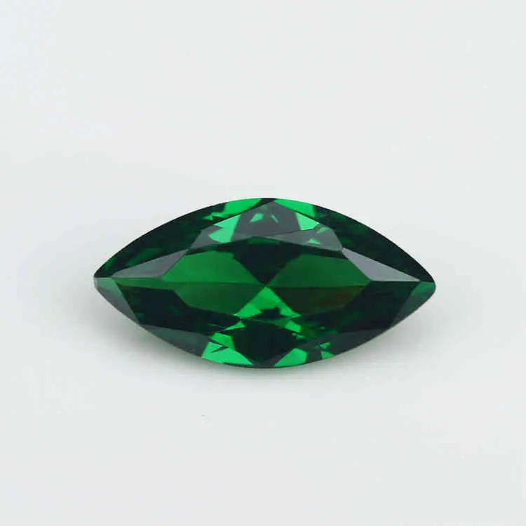 100pcs 1.5x3~8x16mm Marquise Shape Loose Green Color Glass Synthetic Gems For Jewelry DIY Stone