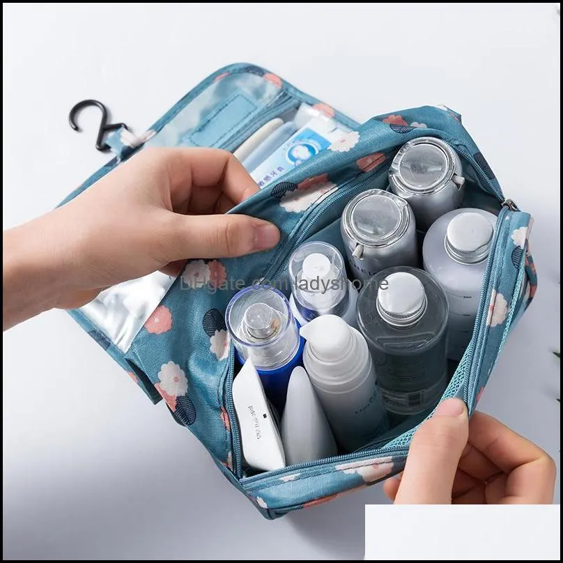 Makeup Bags Travel Cosmetic Bag Toiletries Organizer Waterproof Storage Neceser Hanging Bathroom Wash Bag Makeup Organizer HWD7162