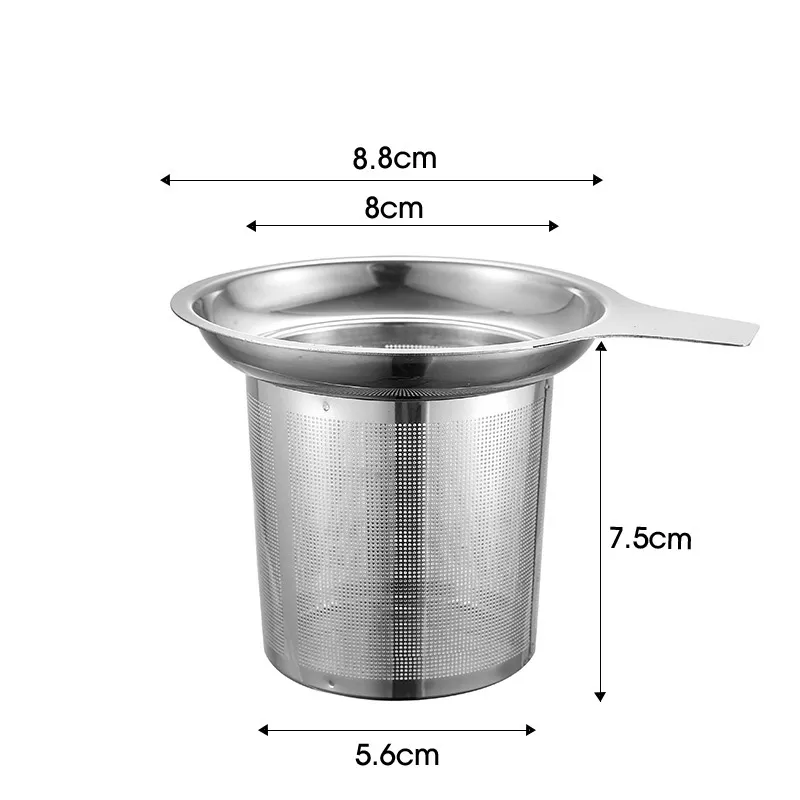 304 stainless steel tea strainers Large Capacity Tea Infuser Mesh Strainer Water Filter Teapots Mugs Cups strainers tea tools