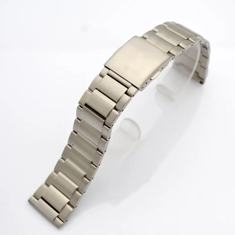 Universele solide platte interface titanium horlogebanden metalen band armband titaniumlegering mannen breedte 20 21 22 23mm