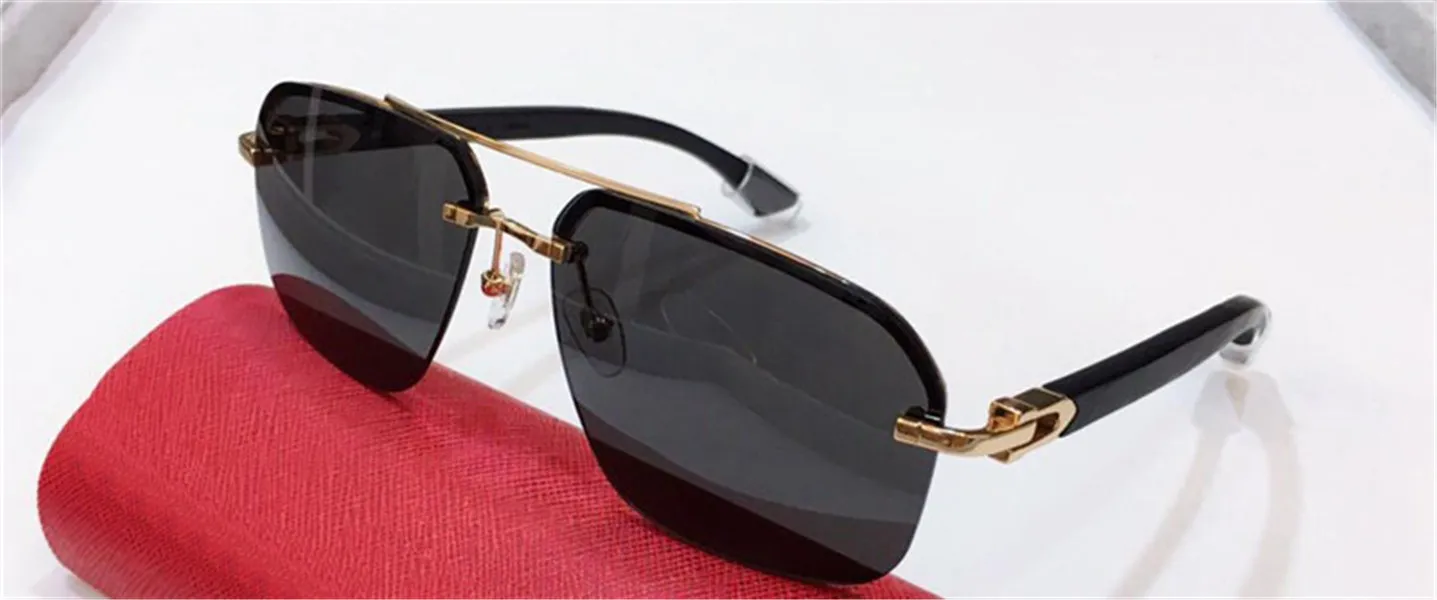 Gafas de sol de diseño de moda 0276SA templos de madera sin marco cuadrados estilo de venta pop de verano simple uv400 protección al aire libre gafas de calidad superior