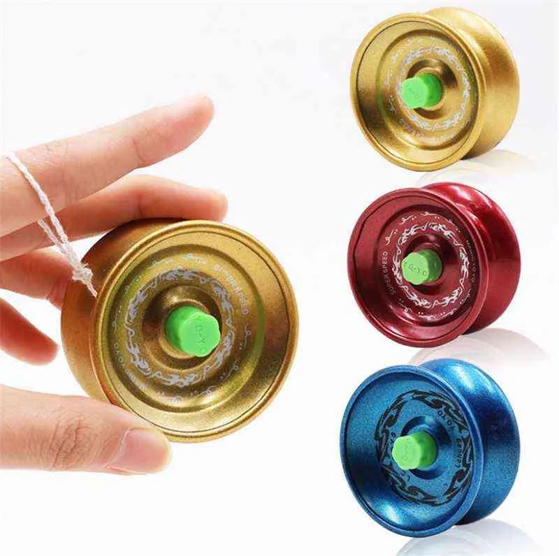 Alloy Yoyo Ball Kids Leksaker Metal Kullager Sträng Trick Yoyo Diabolo Yo-Yo Ball Roliga Professionella Pedagogiska Leksaker Partihandel G1125