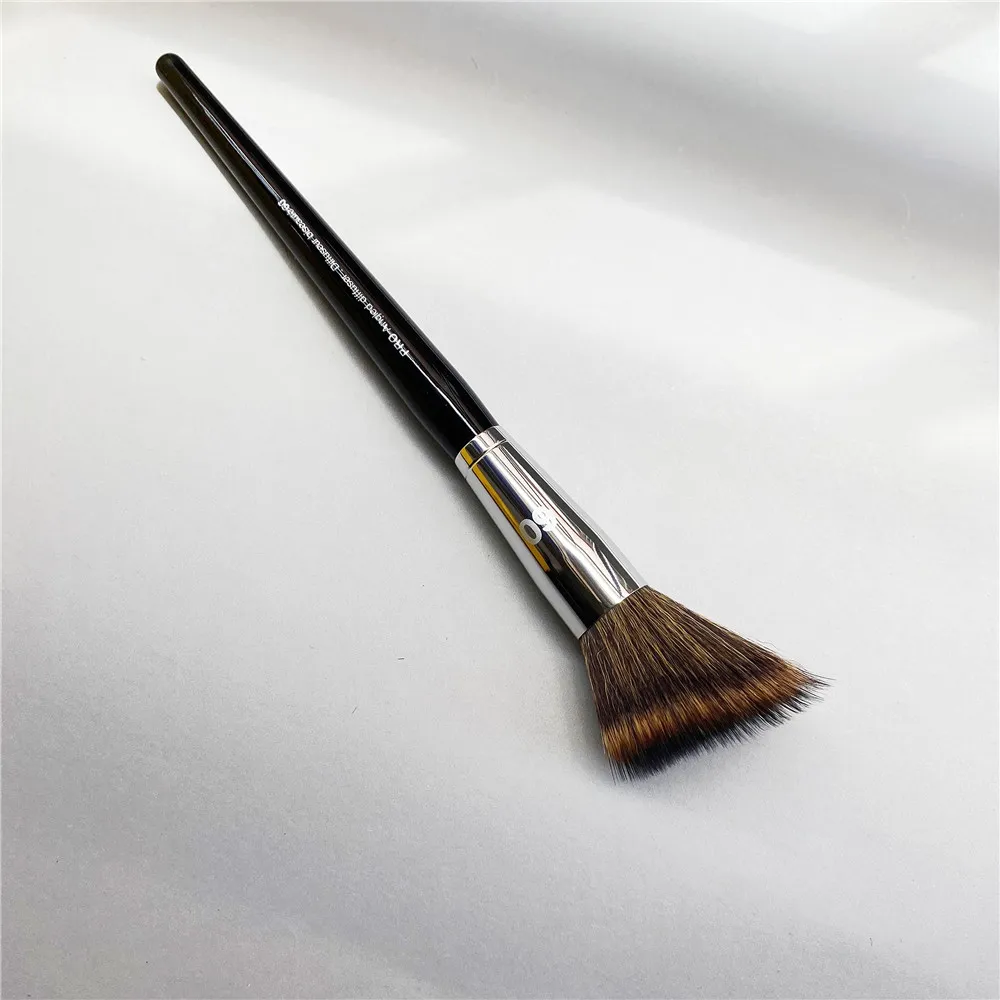 Pro Angled Diffuser Makeup Brush #60 - Synthetic Contour Highlighter Blush Powder Cosmetics Blending Beauty Brushes Tools