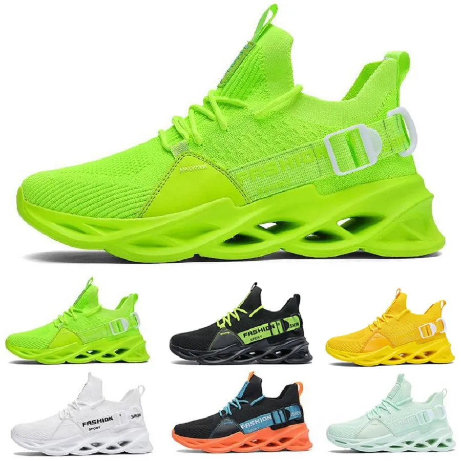 2021 Fashion Mens Womens Running Shoes Type14 Trippel svart Vit Grön Sko Utomhus Män Kvinnor Designer Sneakers Sport Trainer Size Sneaker