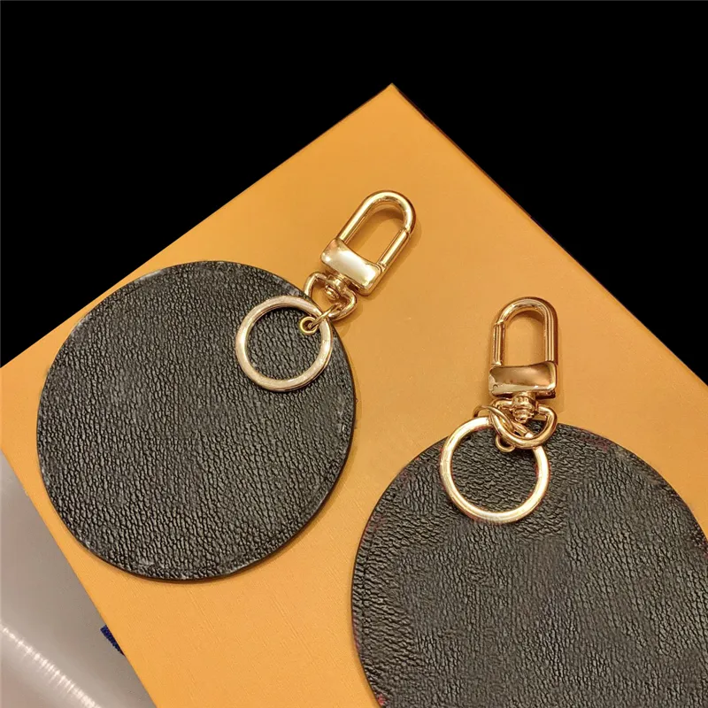 Wavy Pattern PU Leather Circular Keychain Accessories Fashion Key Chain Keychains Buckle for Men Women Hanging Decoration with Ret307k