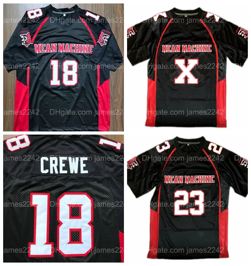 가장 긴 마당 평균 기계 축구 저지 Paul Crewe #18 Megget #23 Battle X Movie Jerseys