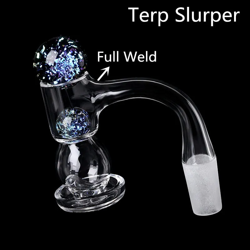 Smoke Kit Full Weld Round Ball Pipe Terp Slurper 14mm Male Quartz