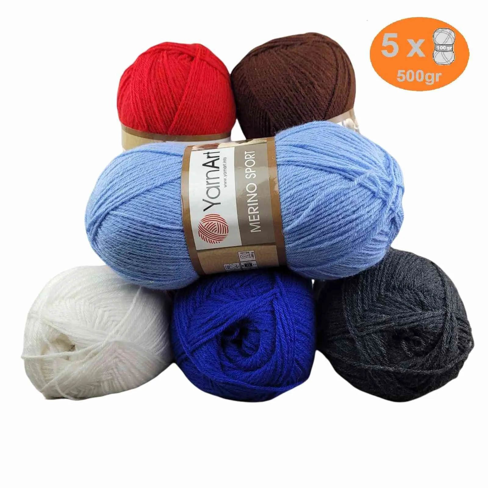 1PC Filato Merino Sport Filato per maglieria a mano all'uncinetto P Lana - P Acrilico 5x100gr-400mt Avvolgere Beanie Maglione Maglieria String Visone Y211129